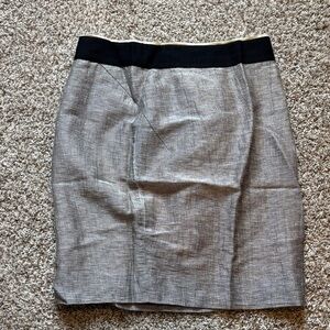 J. Crew Black and Gray Pencil Skirt